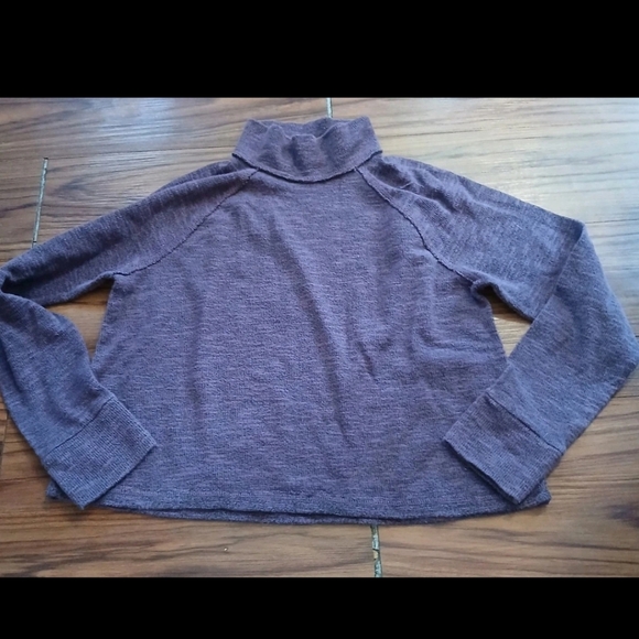 Abercrombie & Fitch Sweaters - Y2K Abercrombie & Fitch Women's Plum Cowl Neck Sweater